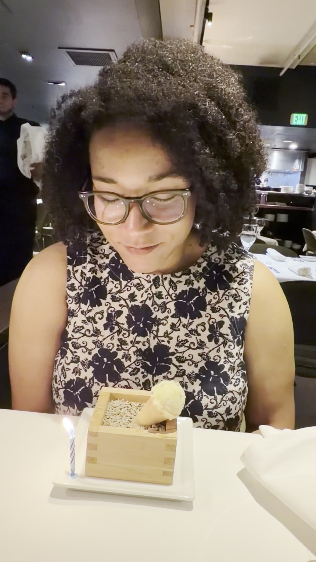 Magen enjoying dessert